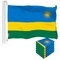 G128 5 Pack: Rwanda Rwandan Flag | 3x5 Ft | LiteWeave Pro Series Printed 150D Polyester | Country Flag, Indoor/Outdoor, Vibrant Colors, Brass Grommets, Thicker and More Durable Than 100D 75D Polyester